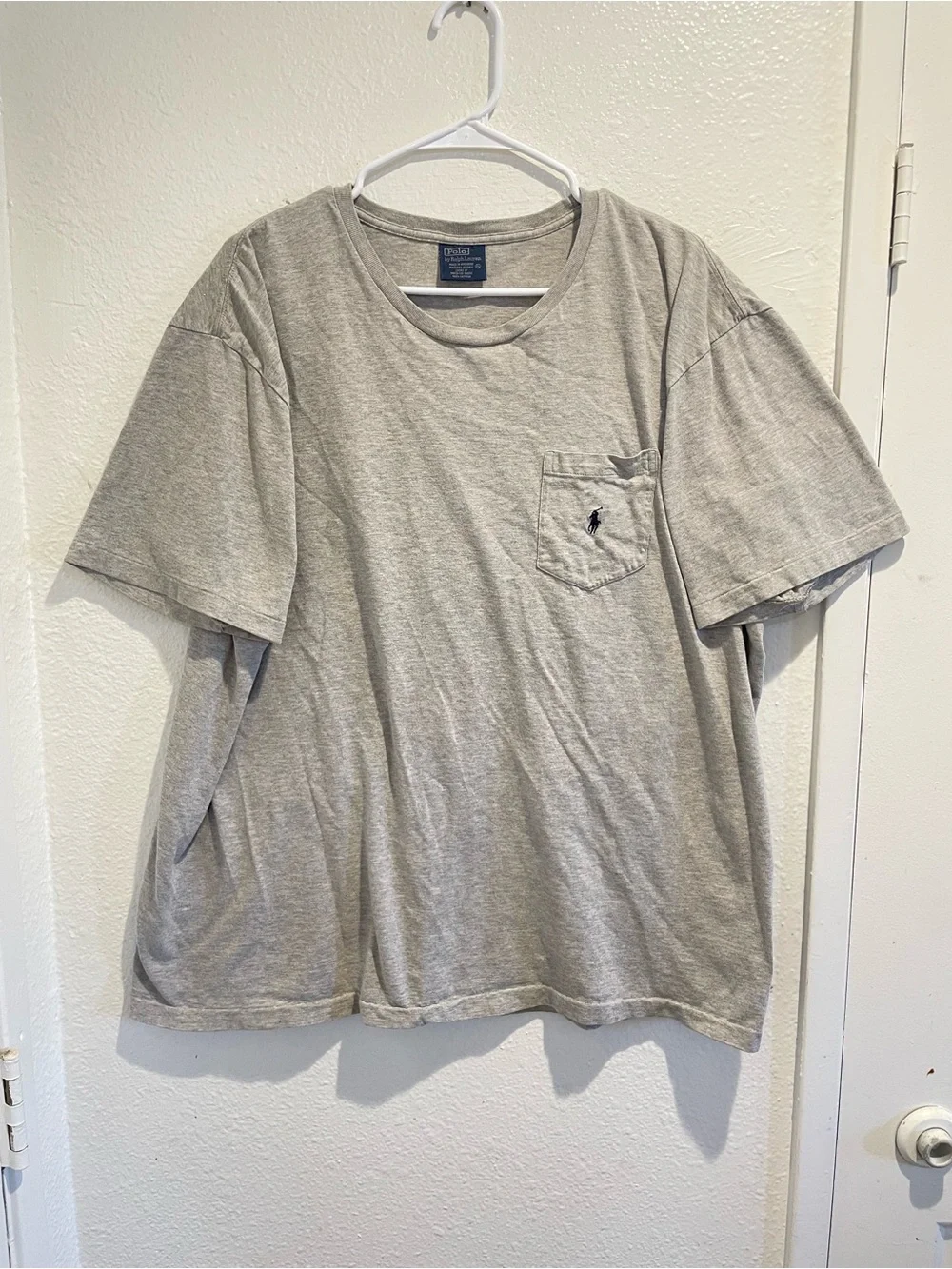 Polo Ralph Lauren Men's XL Gray Short Sleeve Crew Neck Cotton Pocket T-Shirt